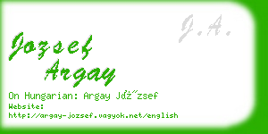 jozsef argay business card